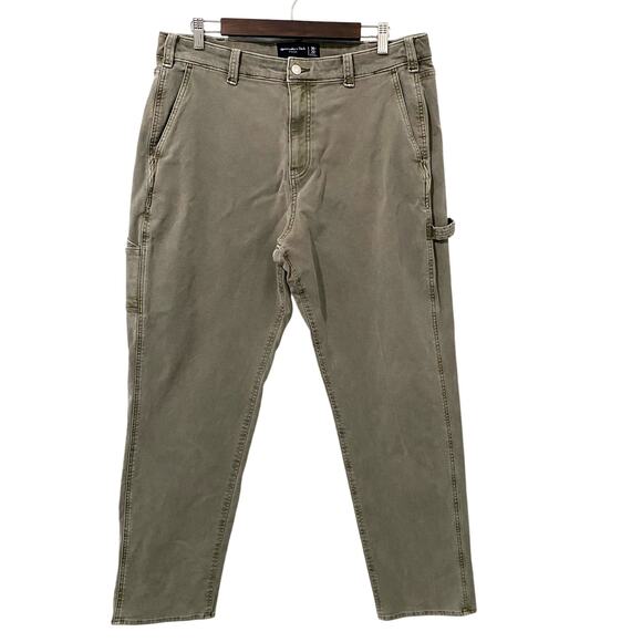 Abercrombie & Fitch Other - Abercrombie & Fitch Carpenter Pants 36x29 Olive Green Workwear Canvas